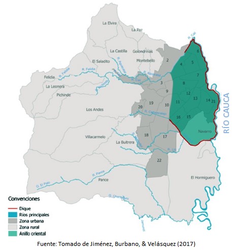 mapa de rio cauca