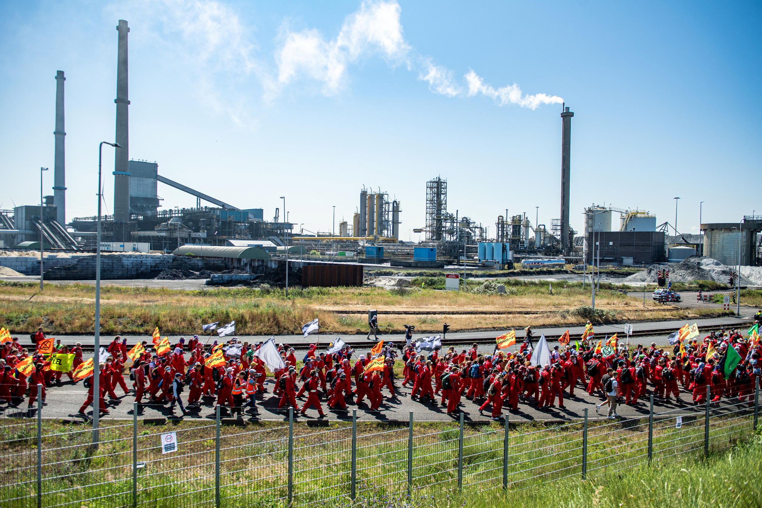 IJMUIDEN 28-04-2020, Aerial photos energiecentrales, Tata Steel in IJmuiden.  Tata Steel Europe, staalproductie, hoogwaardig staal, industriële  werkgever. Industrie, hoogovens (Photo by Pro Shots/Sipa USA Stock Photo -  Alamy